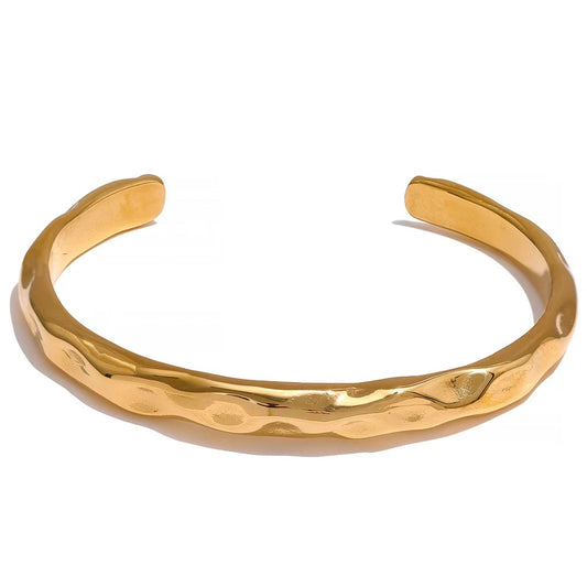 Textured Medium Open Bangle